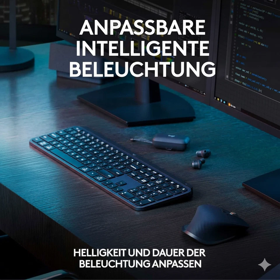 Logitech MX Keys COMBO Tastatur & Maus Set, für Windows, Mac DEUTSCH #4 - Bild 2 von 4