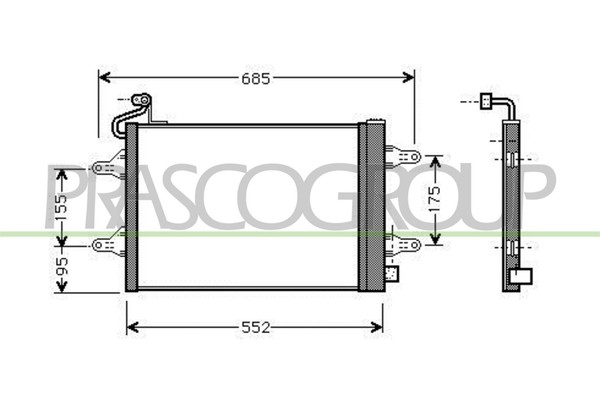 Prasco Kondensator Klimaanlage Aluminium Mit Trockner FüR Skoda Fabia II 1.2-image