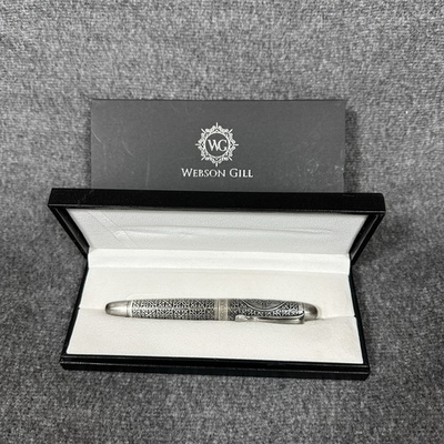 #ad Webson Gill Admiral Premium Fountain Pen Engraved Brass Metal NEW MSRP $119 $39.00