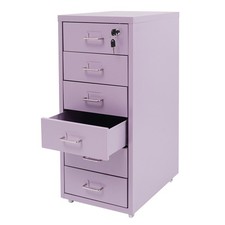 Vertical File Cabinet, Metal File Cabinet with Lock, Filing Cabinet Purple