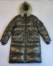 New Apex By Alphastyle Aura R.D.S Parka Hooded Zip Moss Coat Jacket Men's Size M