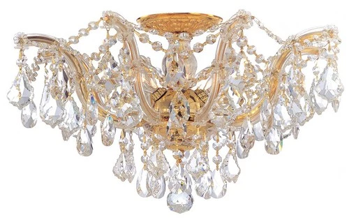 Crystorama Maria Theresa 19" Wide Gold Ceiling Light Fixture - Picture 1 of 6
