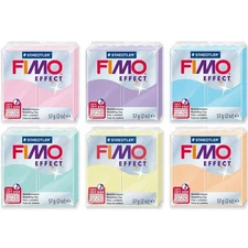 FIMO Effect Polymer Oven Modelling Clay - 57g - Set of 6 - Pastel Finish