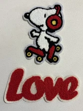 Set of 2 - Extra Large Peanuts Snoopy Patch  **Sew On ONLY