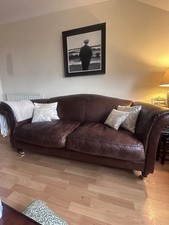 Laura Ashley Gloucester 2-Seater Sofa Brown Leather