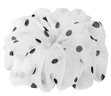 26 Colors Available Colorful Chiffon Hair Scrunchies White Black Polka Dots Ha