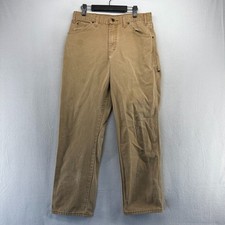 Vintage Dickies Pants Men's 32x32 Fits 31x32 Tan Canvas Carpenter Sun Faded y2k