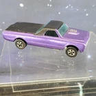 VTG 1967 Hot Wheels CUSTOM FLEETSIDE Purple w/Black interior Hong Kong NICE