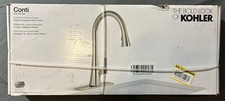 NEW-Kohler Conti Kitchen Faucet with Pull-Down Sprayer in Satin Nickel