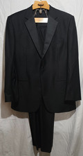 Principe Made in Italy Black Wool Tuxedo Jacket and Pant - 43L / 35W 33.5L