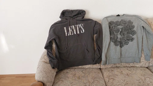 SACAI Felpa maglione LEVI'S & SMOG bambina. Gr. 170 176. Grigio chiaro scuro. Ottime condizioni