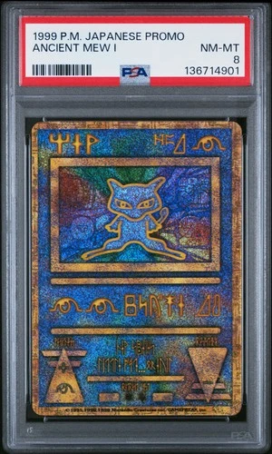 1998-99 POKEMON JAPANESE PROMO ANCIENT MEW I PSA 8