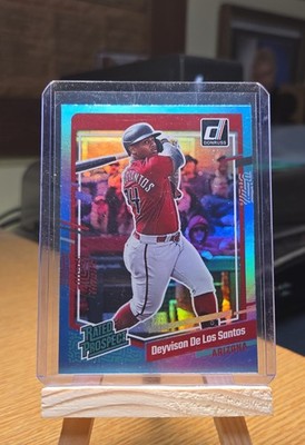 2023 Donruss - Rated Prospect Deyvison De Los Santos #79 Holo Carolina Blue RC