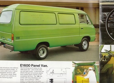 1978 MAZDA E-SERIES PANEL VAN & TRUCK RANGE 8p Brochure E1300
