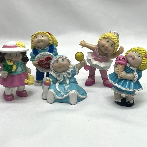 Cabbage Patch Kids Figurines Babies Vintage 1984 Lot Of 5 PVC Toy Figures