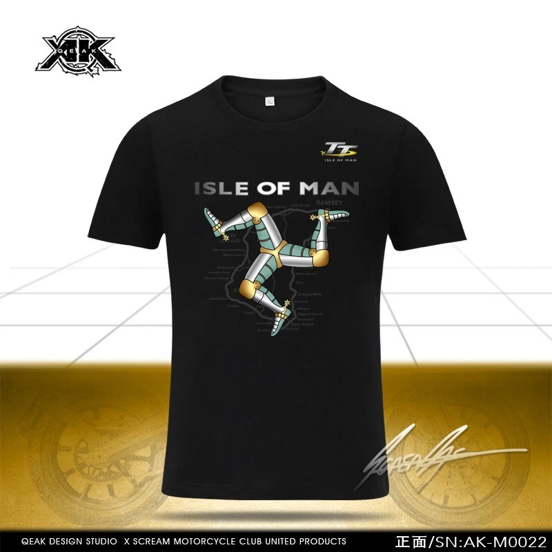 T-shirt Circuito Moto Isle of Man TT Nera Unisex 100% Cotone Maglietta Moto GP - Imagen 2 de 4