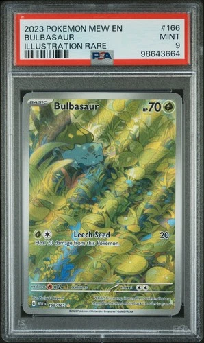 2023 Pokemon SV:151  Illustration Rare Bulbasaur 166/165 PSA 9