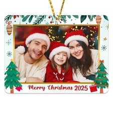 Picture Frame Christmas Ornaments 2025 Photo Frame Ornaments for Christmas Tr...