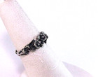 Floral Ring Vintage Sterling Silver Size 6 Band — photo 3