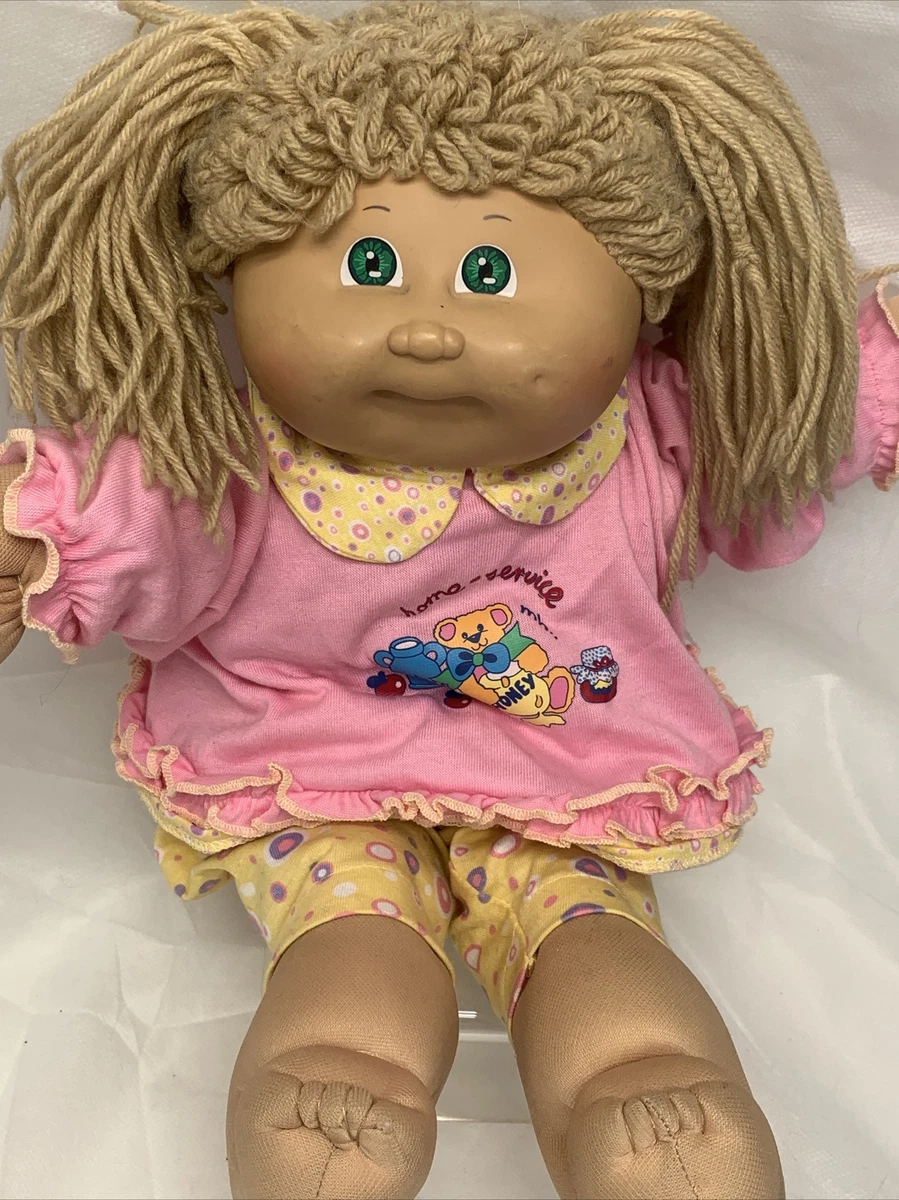 VINTAGE CABBAGE PATCH KID 1978 1982 BLONDE GREEN EYES DIMPLE eBay