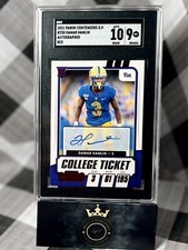 Damar Hamlin 2021 Contenders Red College Ticket Auto #250 SGC Auto 10 / 9 Bills