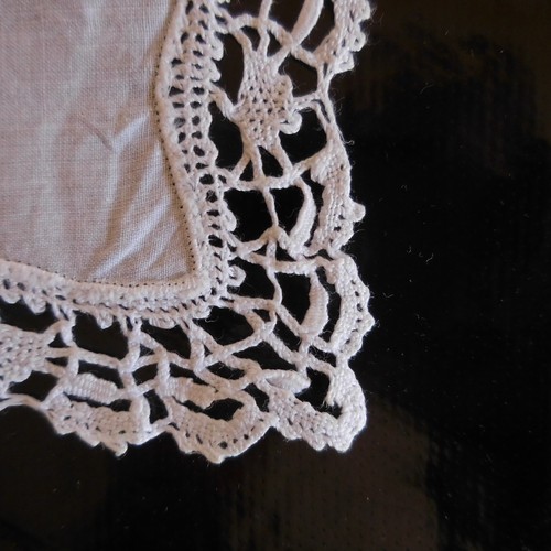 3 Tischsets Handgefertigt Haken Point Venedig Textil Art Déco Frankreich N3518 - Imagen 6 de 12