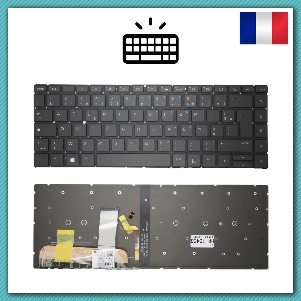 Clavier Français Original Pour HP EliteBook 1040 G5 G6 Rétroéclairé NEUF