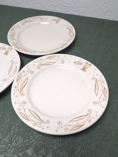 Elias Brothers Big Boy White/Gold 9" Dinner Plates Restaurant Ware - Picture 2 of 11