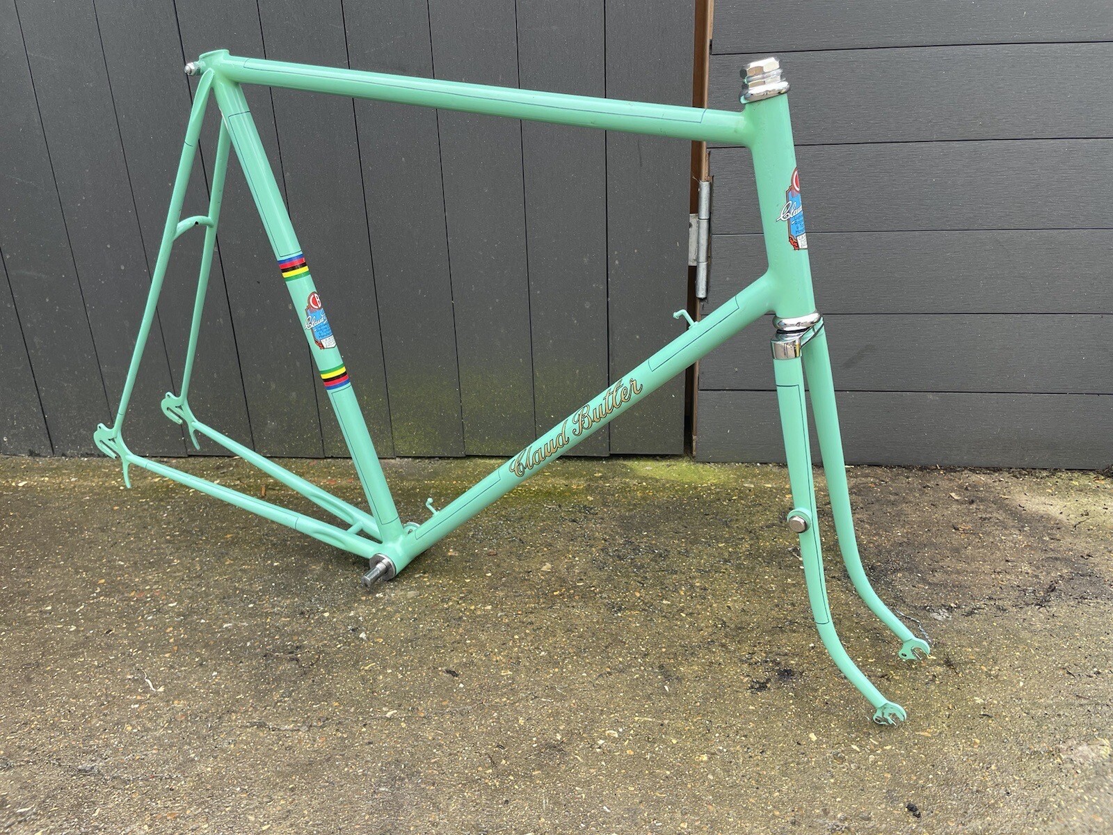 Vintage Turquoise Claud Butler Bicycle Frame Project Road Racing 531