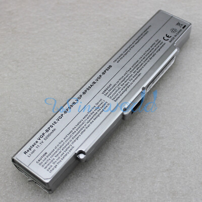 VGP-BPS9/S 5200MAH Battery For Sony VAIO VGN-AR VGN-NR VGN-SZ Series Silver