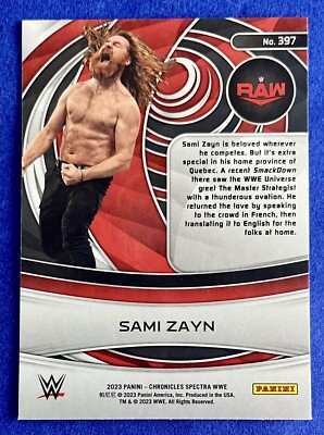 Sami Zayn 2023 Panini Chronicles WWE SPECTRA Card #397 | eBay