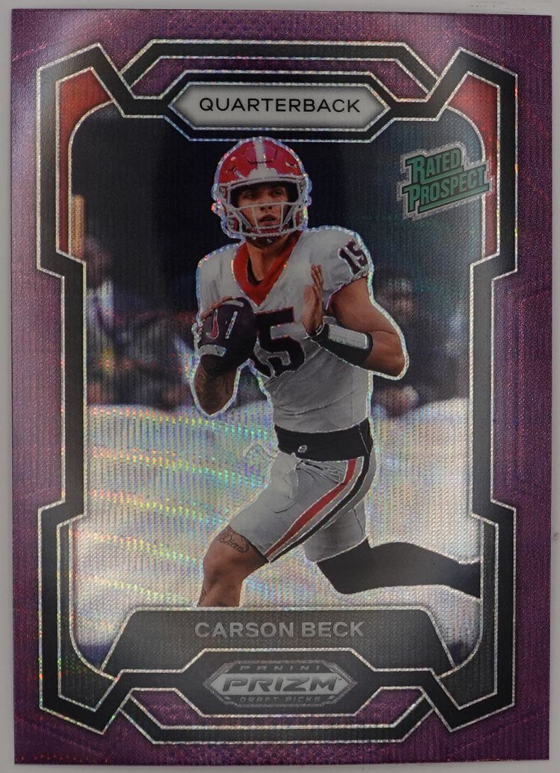 Carson Beck 2023 Panini Prizm Draft Picks Purple Refractor Rated Prospect