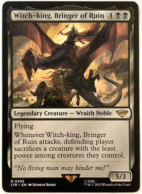 flight of the witch king mtg cards Lord Rings - Scene Box and 1 token/ad card MTG Witch-king, Bringer of Ruin