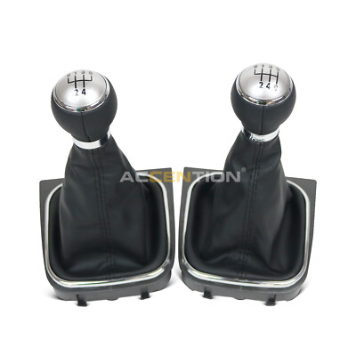 5/6 Speed Gear Shift Knob With Boot For VW Scirocco 2009-2014 EOS 2006-2011