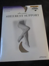JC PENNEY Vintage PEBBLE Control Top PANTYHOSE - Size Queen Short -1990's