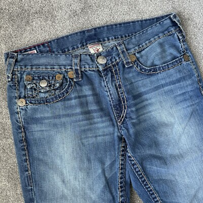 True Religion Jeans Mens Ricky Super T 38x29 Flap Pockets Vintage