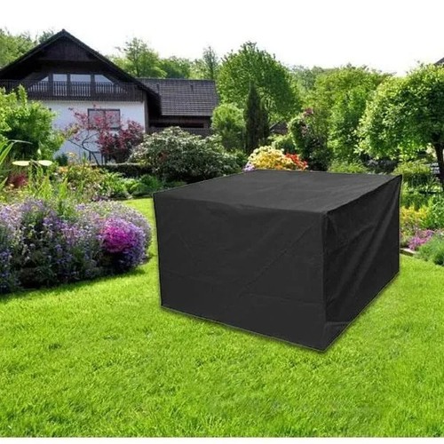 Bâche de Protection Étanche Mobilier Jardin Housse Extérieure 200x160x70 cm Noir - Photo 3/5