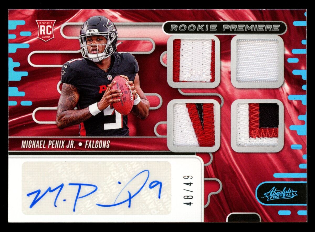 2024 Panini Absolute Michael Penix Jr. 48/49 RC Rookie Quad 2024 Panini Absolute Michael Penix Jr. 48/49 RC Rookie Quad