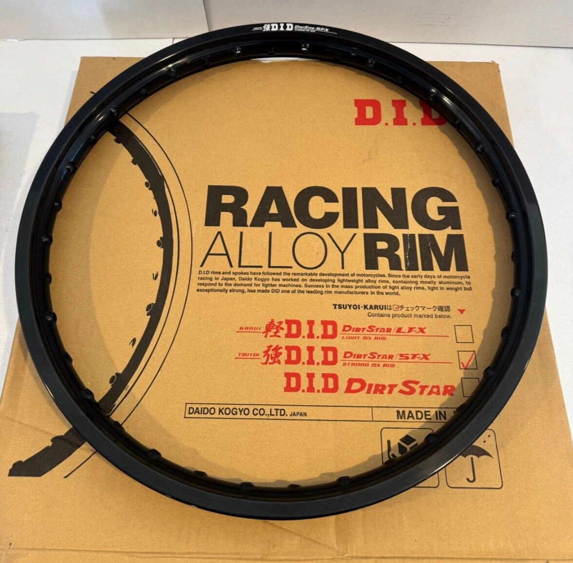 New DID dirt star stx 21x1.60 front rim 04-25 kx 450 450x 450sr kx