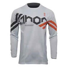 Thor Pulse Cube Gray and Orange MX Off-Road Jersey Men's Sizes SM - 3X