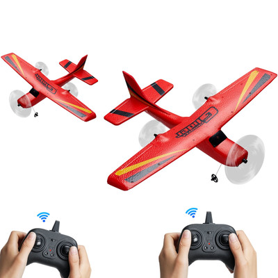 RC Airplane Ready to Fly 2.4GHz EPP Foam Plane 2 Batteries 40Min Flight Red