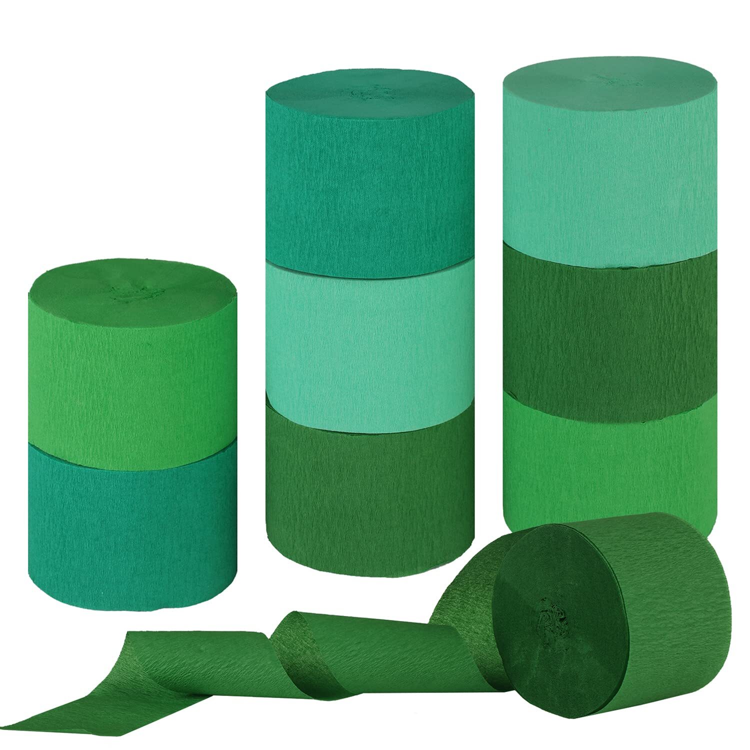 Crepe Paper Streamers St.Patrick's Day Party Streamer 8 Rolls Green Party Str...