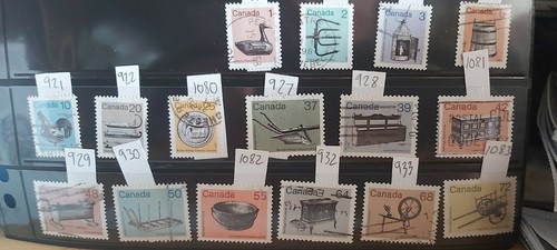 STAMPS CANADA Used complète set artifacts # 1083. - Picture 3 of 4
