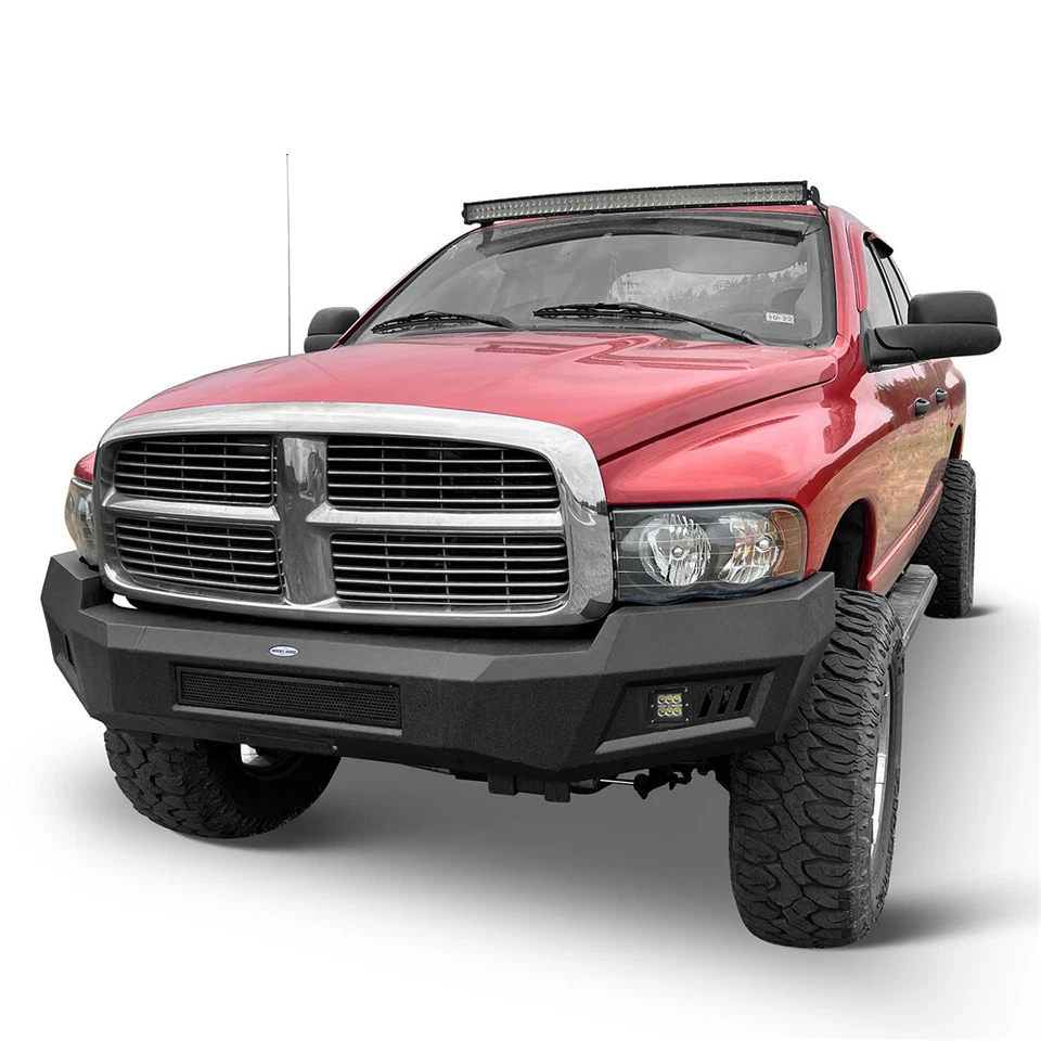 Hooke Road Full Width Black Steel Front Bumper Fit 2003-2005 Dodge Ram 2500 3500 - Изображение 4 из 4