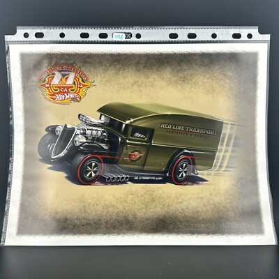 2013 Hot Wheels Convention E SHEET STEVE VANDERVATE BLOWN DELIVERY