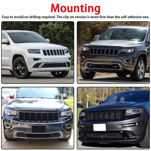 Para Jeep Grand Cherokee 2014-2016 Parrilla delantera Inserciones Anillo Cubierta Tapicería - Imagen 10 de 19