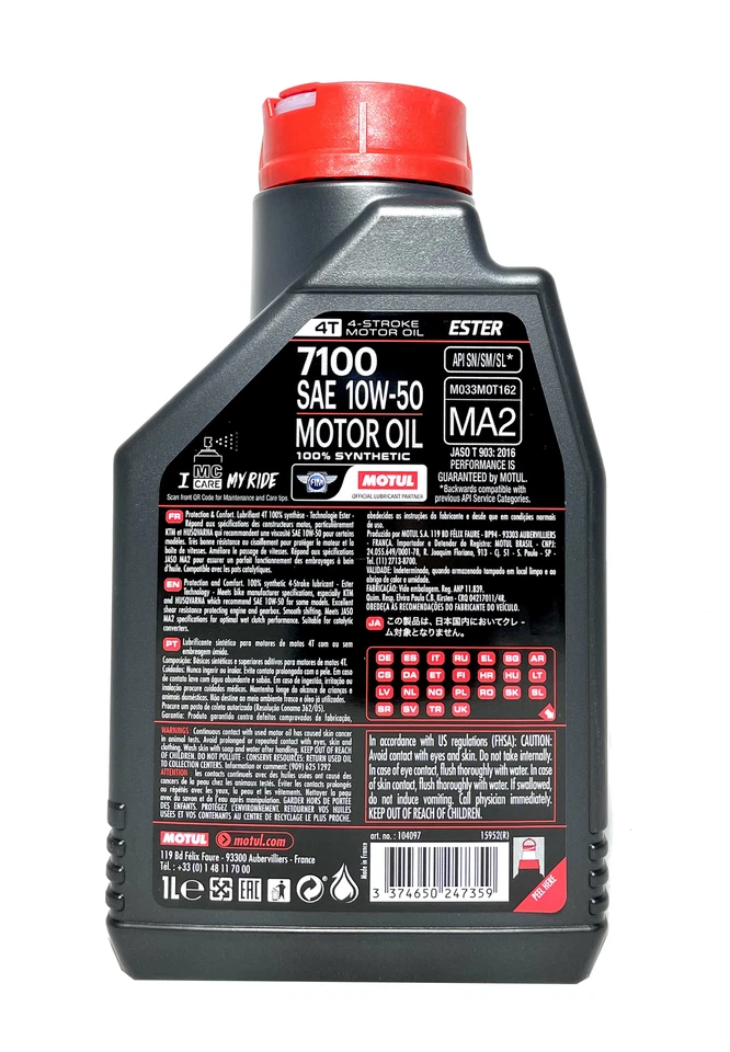 Kit Tagliando Olio Motul 7100 10W50 Per Polaris ATV 500 Sportsman EFI 2006>2010 - Immagine 2 di 4