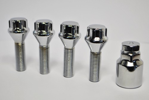 M12 X 1.25, 50mm Extended Thread, Tapered Seat Lock Wheel Alloy Bolts