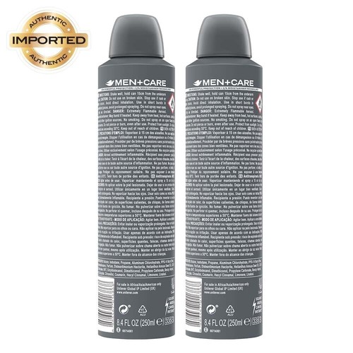 Dove Men+Care Cool Fresh Deodorant Spray 250ml 2 Pack – Sweat & Odour Control - Picture 4 of 7