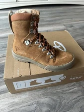 Brand New EREM Brown Tan Leather Lace Up Hiking Boots Size 7